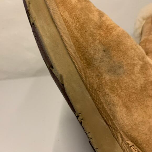 Y2K Ugg Boots Tall Midcalf Shoe Charms Plumdale Genuine Shearling Chestnut Tan - Picture 8 of 10